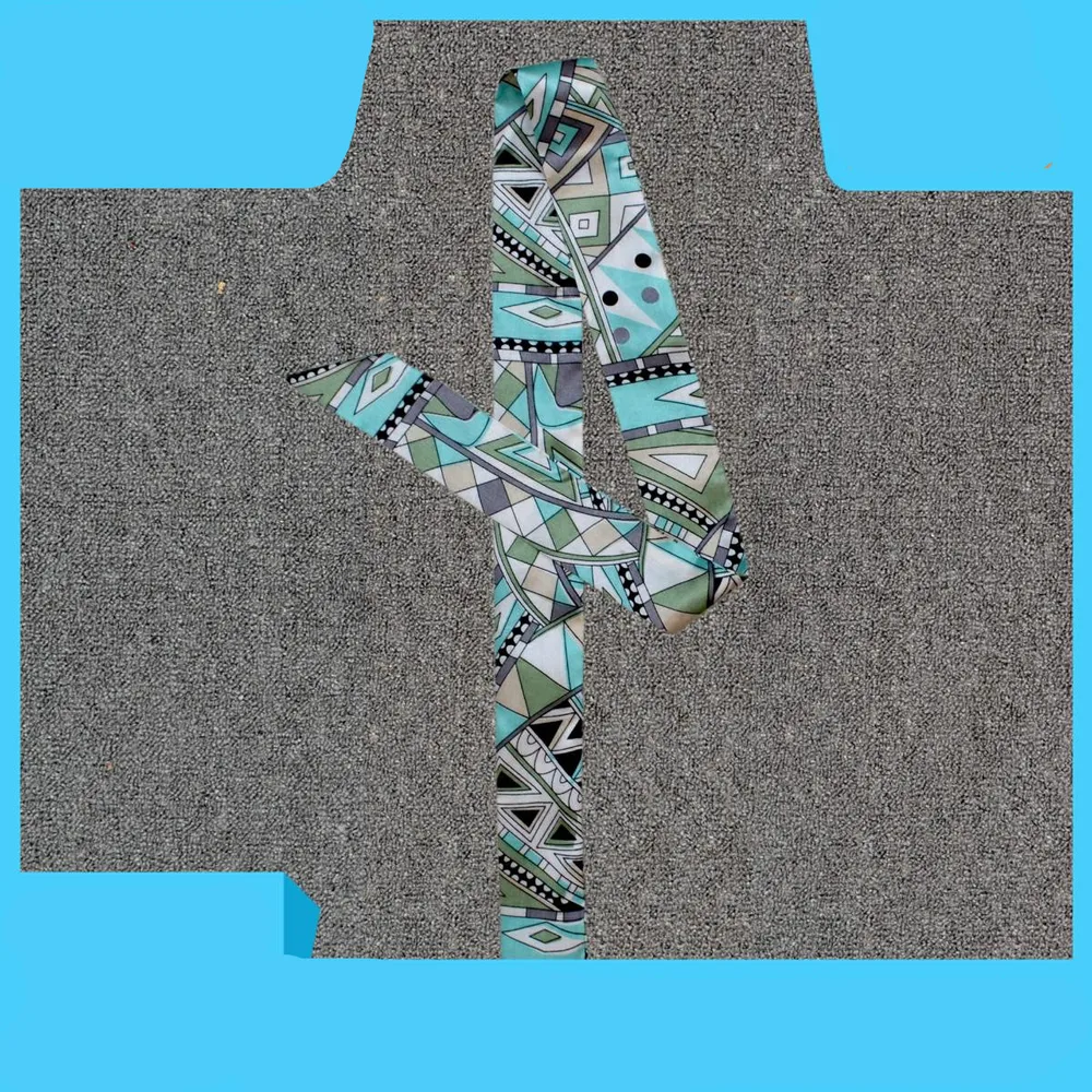 Trendy Handbags Tie Wrap Handle Silk Scarf