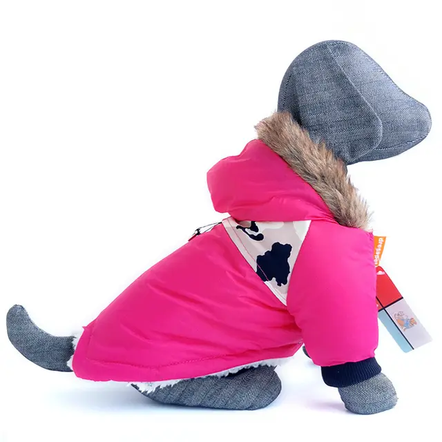 Dog Autumn And Winter Clothes Vest Hoodie Two Legged Plush Jacket Warm Coat Jacket Pink - Shop at LoveMi