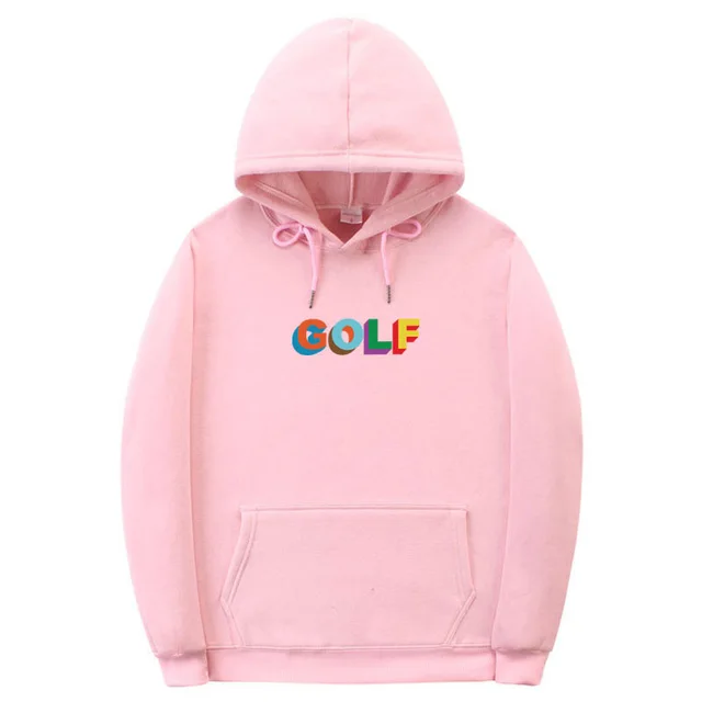 Plus Fleece Long Sleeved Trendy Tyler The Creator Golfed Wang Sweater Pink - Shop at LoveMi