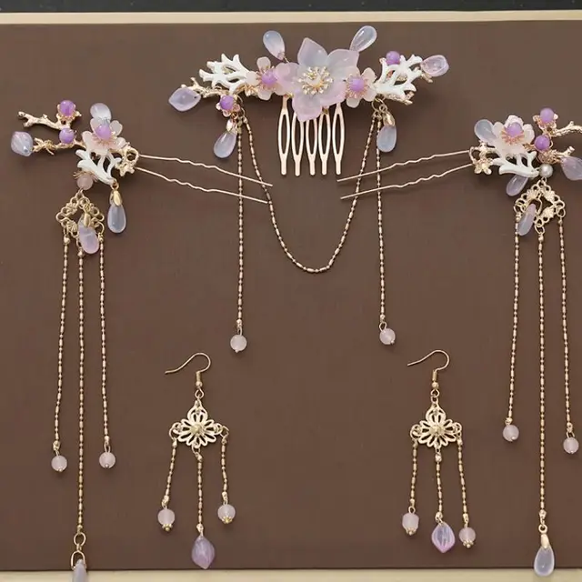 Hairpin Forehead Tassel and Hairpin Princess Head Jewelry H - Shop at LoveMi