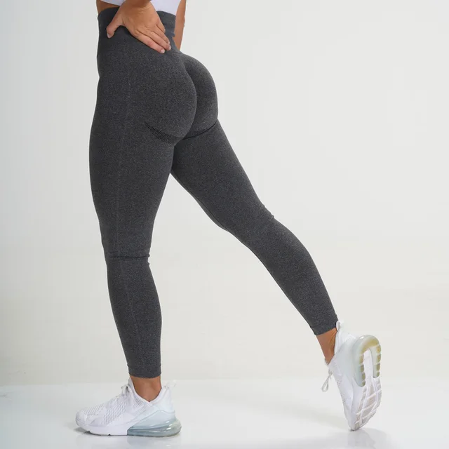 Knitted buttocks moisture wicking yoga pants Black - Shop at LoveMi