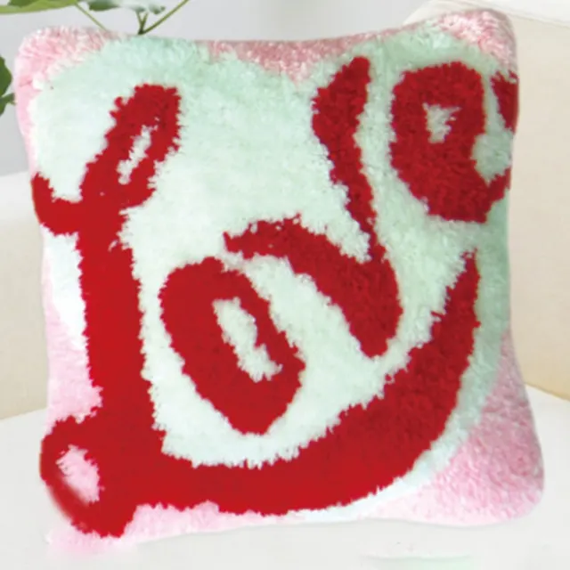 Carpet Embroidered Pillow Thick Wool Three Dimensional Cross Stitch Pillow - Shop at LoveMi