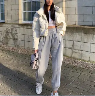 Fashion All-Match Casual High Waist Cropped Trousers - White