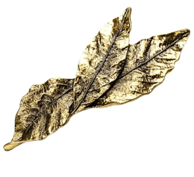 Retro Tree Leaf Hairpin European and American Spring Clip With Bangs Gold - Shop at LoveMi