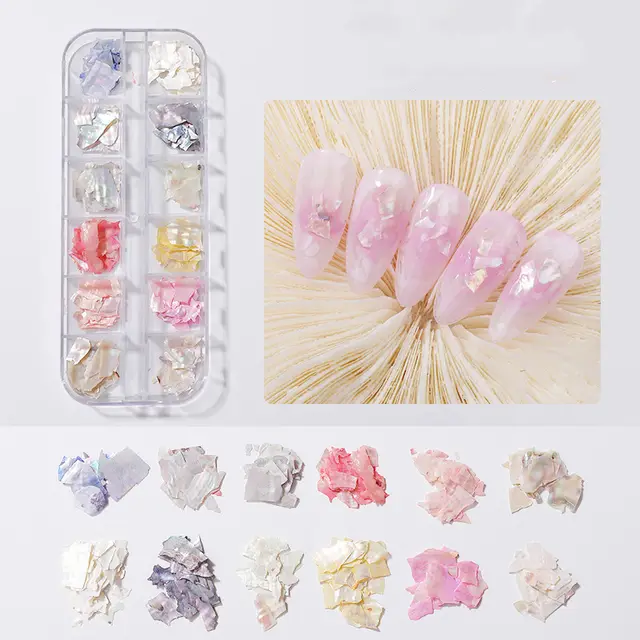 Shell Piece Diamond Rhinestone Decoration Pearl Butterfly Nail Sticker T - Shop at LoveMi