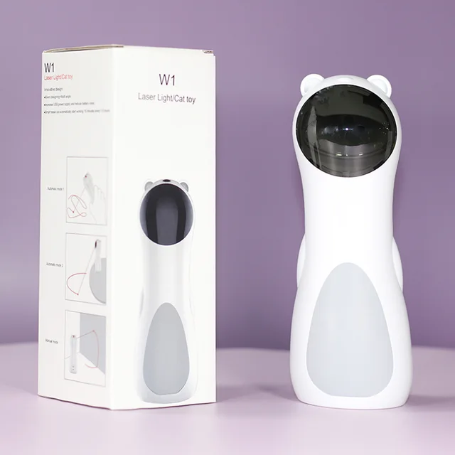 Automatic Laser Cat Toy Bear Laser Cat Toy LED Red Laser Cat Cat Toy White - Shop at LoveMi