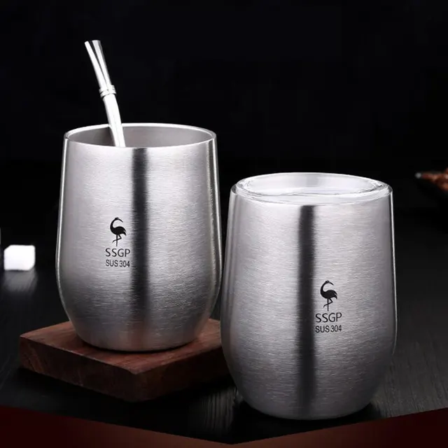 Drop Proof Double Layer Anti Scalding Handy Coffee Cup And Teacup Steel - Shop at LoveMi