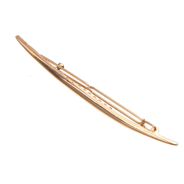 Korean Version Of Creative Headdress Retro Exaggerated Feather Leaf Spring Hairpin Gold One Word - Shop at LoveMi