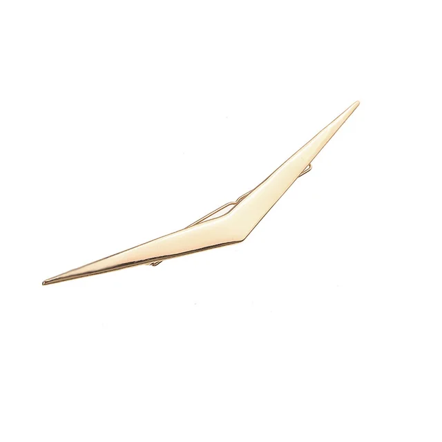 Korean Version Of Creative Headdress Retro Exaggerated Feather Leaf Spring Hairpin Gold V Shape - Shop at LoveMi