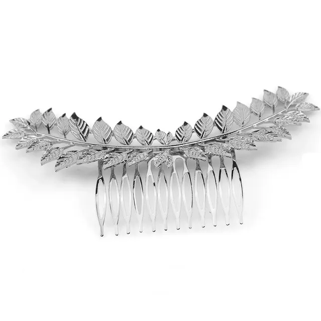 Korean Version Of Creative Headdress Retro Exaggerated Feather Leaf Spring Hairpin Silver Leaf - Shop at LoveMi