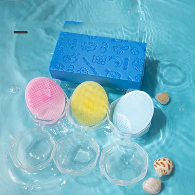 Baby Shampoo Brush Silicone Anti dandruff Bath Sponge - Shop at LoveMi