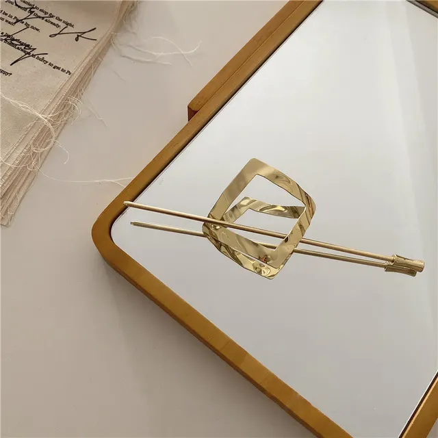 Simple Metal Wind Joker Fashion Dish Hair Hairpin Gold - Shop at LoveMi