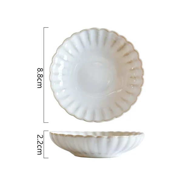 Simple Lace Kiln Glazed Ceramic Tableware Dish - Shop at LoveMi