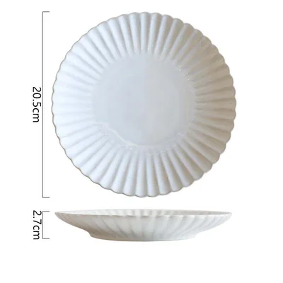 Simple Lace Kiln Glazed Ceramic Tableware Dish G - Shop at LoveMi