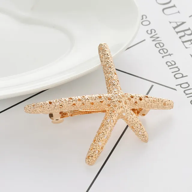 Fashion Retro Starfish Pearl Metal Hairpin Jewelry - Shop at LoveMi