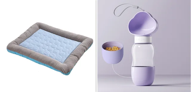 Pet Cooling Pad Bed For Dogs Cats Puppy Kitten Cool Mat Pet Blanket Ice Silk Material Soft For Summer Sleeping Blue Breathable Blue Set5 - Shop at LoveMi