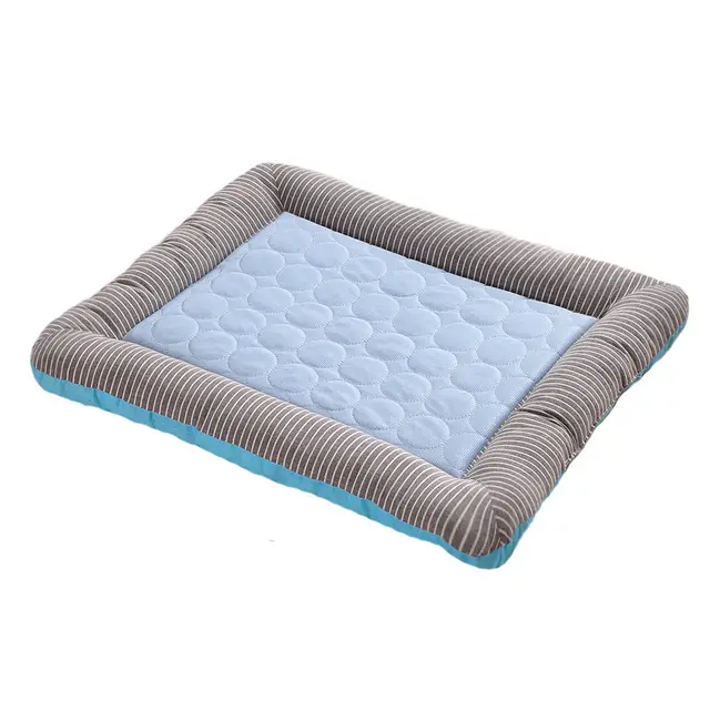 Pet Cooling Pad Bed For Dogs Cats Puppy Kitten Cool Mat Pet Blanket Ice Silk Material Soft For Summer Sleeping Blue Breathable Blue - Shop at LoveMi