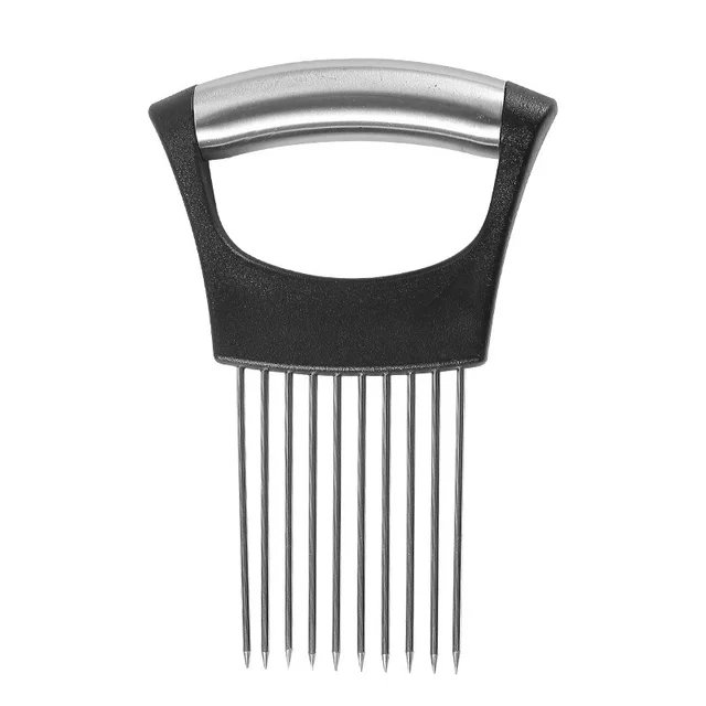 Multi function Vegetable Cutter Stainless Steel Onion Steak Flosser Slice Holder Black - Shop at LoveMi