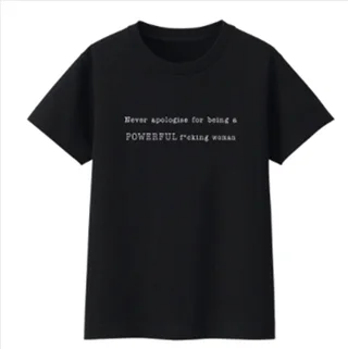 European And American New Style Short-sleeved Female Letters Loose Cotton - Black