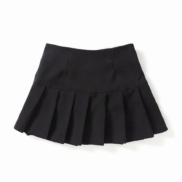 New Sexy Girl's Ultra Short Pleated Skirt Sports Uniform Black - Shop at LoveMi
