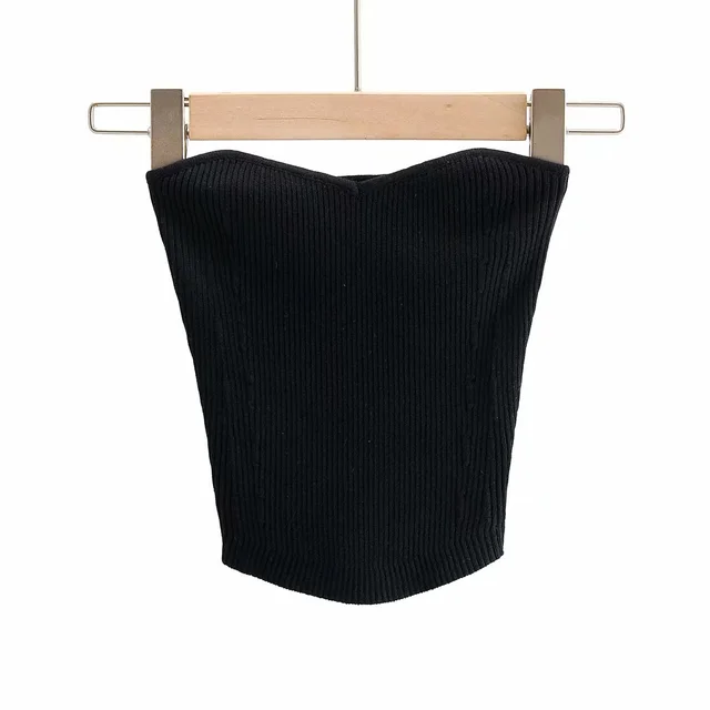 In Summer Wear A Stretch Knit Wrap Chest Black - Shop at LoveMi