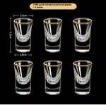 Set Of 6 Goldrimmed Wine Glas