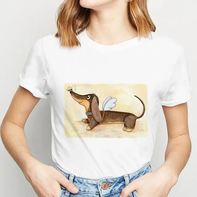 Cute Cartoon Animal Print Short Sleeve T Shirt For Lovers - Shop at LoveMi
