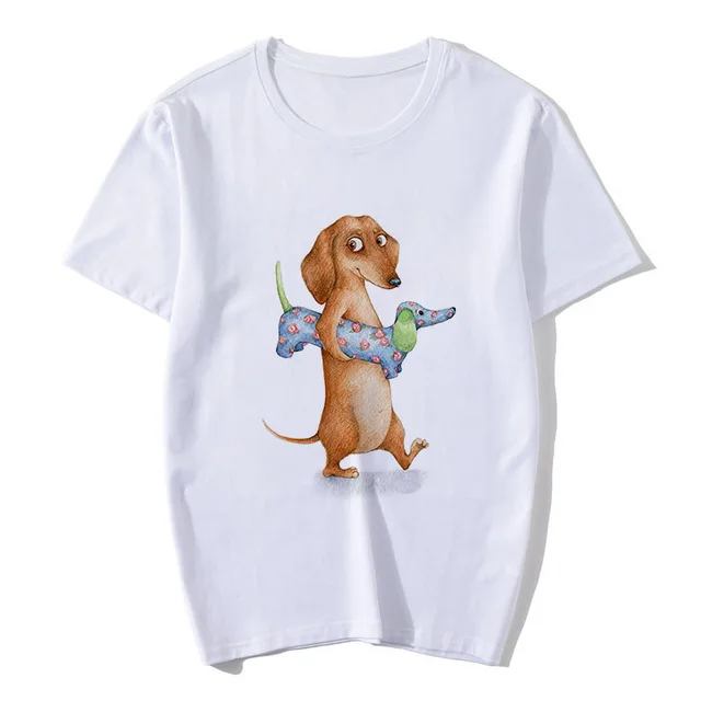 Cute Cartoon Animal Print Short Sleeve T Shirt For Lovers - Shop at LoveMi
