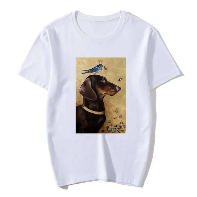 Cute Cartoon Animal Print Short Sleeve T Shirt For Lovers - Shop at LoveMi