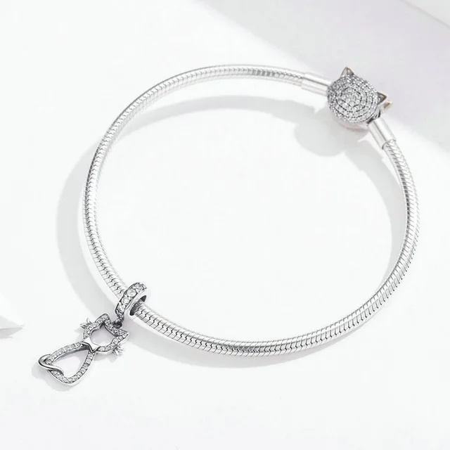 Sterling Silver Pendant Fashion Lady Beaded Bracelet Jewelry Accessories Silver - Shop at LoveMi