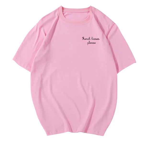 Loose Cotton All Match Trend Fashion Short Sleeves Pink - Shop at LoveMi