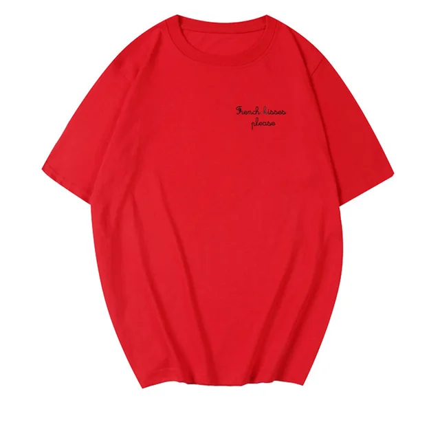 Loose Cotton All Match Trend Fashion Short Sleeves Red - Shop at LoveMi