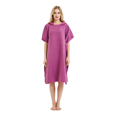 Changing Clothes Bathrobe Cloak Bath Towel Cloak Travel Vacation Beach Swimming Purple - Shop at LoveMi