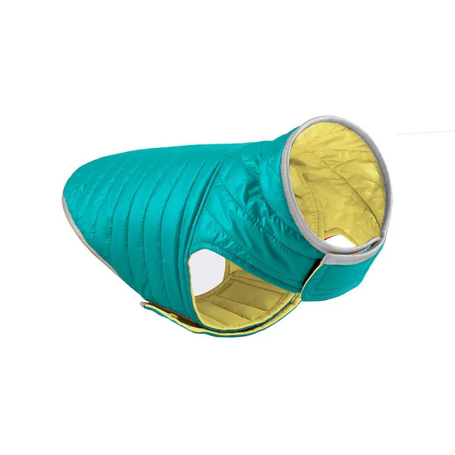 Pet Dog Clothes Autumn and Winter Light Down Double Sided Cotton Coat Blue - Shop at LoveMi