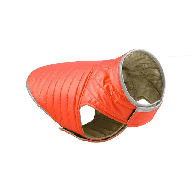 Pet Dog Clothes Autumn and Winter Light Down Double Sided Cotton Coat Orange - Shop at LoveMi