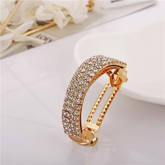 Korean New Women's Water Drill Horsetail Clip Gold - Shop at LoveMi