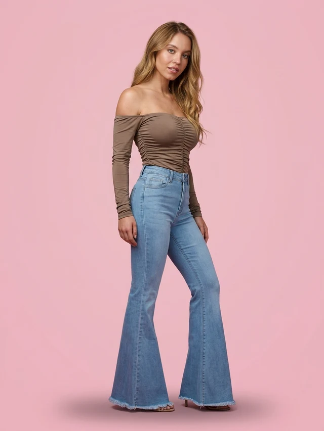 Fashionable Wash High waisted Loose fitting Casual Jeans - Shop at LoveMi