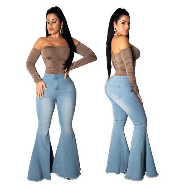Fashionable Wash High waisted Loose fitting Casual Jeans - Shop at LoveMi
