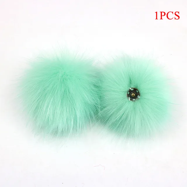 Artificial Fur Ball Imitated Fox fur Ball Fashion Hat Ball Fake Fur Ball Diy Jewelry Accessories Light Green - Shop at LoveMi