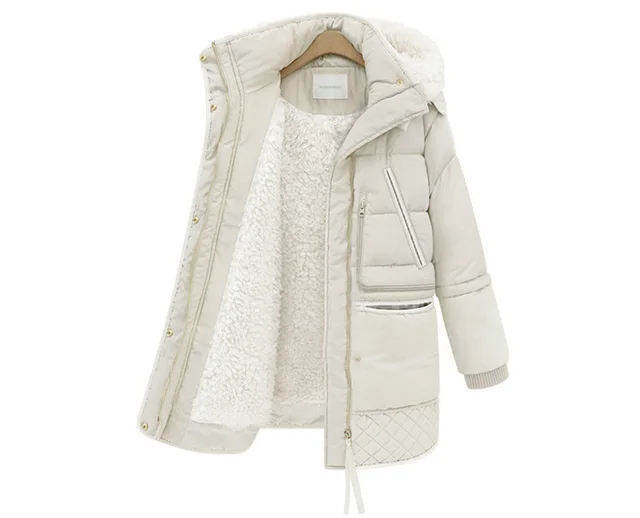 Winter Ladies jacket Korean Chic Lamb Wool Coat White - Shop at LoveMi