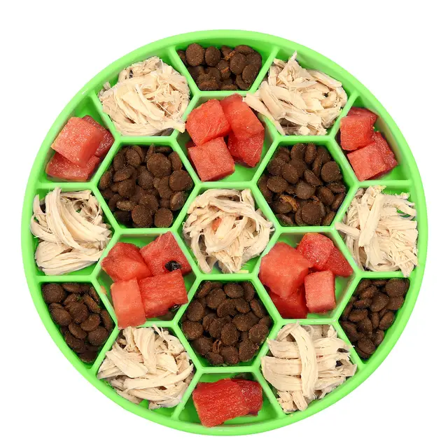 Silica Gel Sucker Honeycomb Eating Bowl Green - Shop at LoveMi