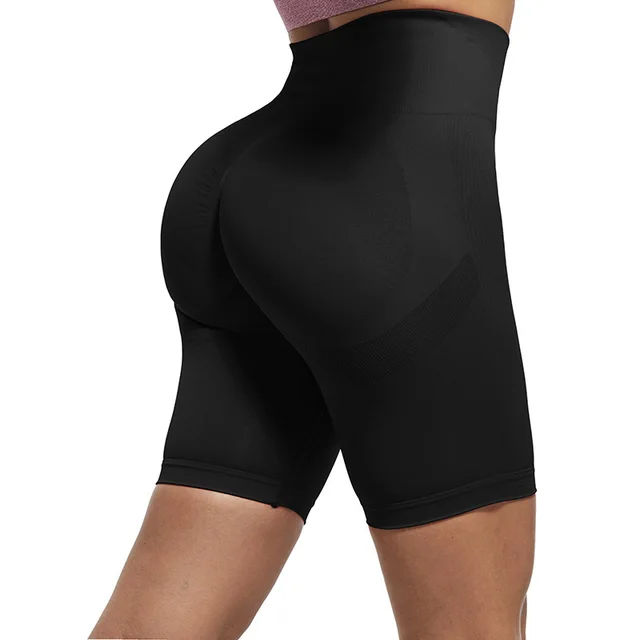 Quick Drying Clothes Running Fitness Five Point Leggings Black - Shop at LoveMi