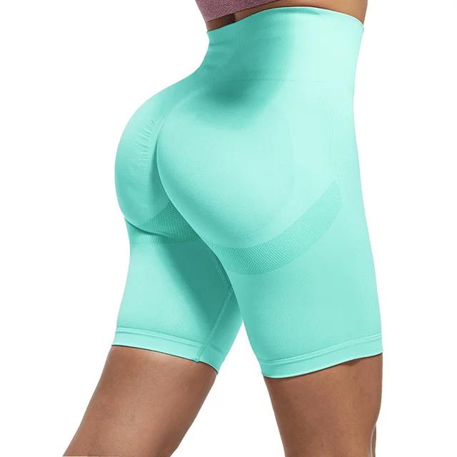Quick Drying Clothes Running Fitness Five Point Leggings Green - Shop at LoveMi