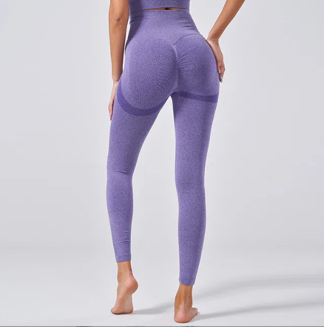 Fitness Pants Sexy Buttocks Female Leggings Purple - Shop at LoveMi