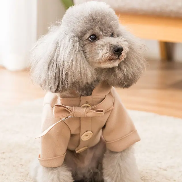 Cute Warm Padded Winter Coat Pet Clothes Apricot - Shop at LoveMi