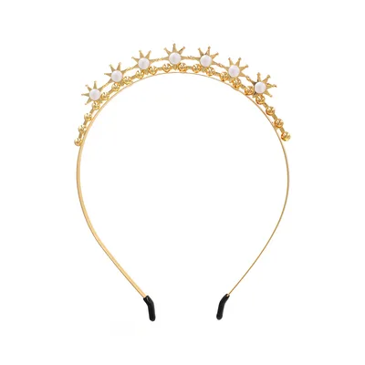 Metal Inlaid Pearl Headband Star Inlaid Diamond Headband Hair Accessories - Shop at LoveMi