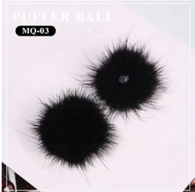 Nail Art Accessories Removable Hair Ball Nail Polish Glue DIY Decoration Black - Shop at LoveMi