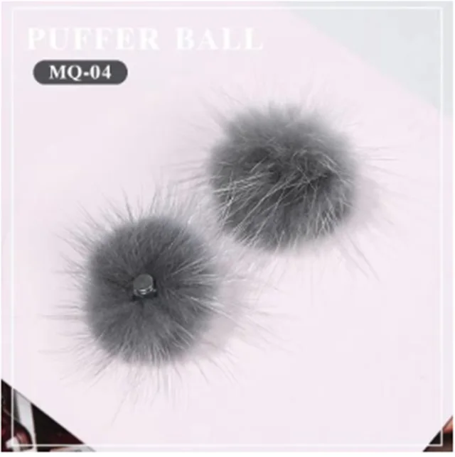 Nail Art Accessories Removable Hair Ball Nail Polish Glue DIY Decoration Grey - Shop at LoveMi