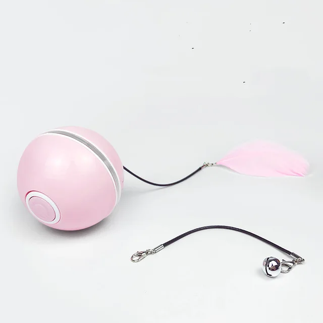 LED Laser Electronic Rolling Pet Funny Cat Toy Ball Pinkset - Shop at LoveMi