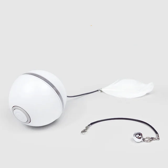 LED Laser Electronic Rolling Pet Funny Cat Toy Ball White Set - Shop at LoveMi